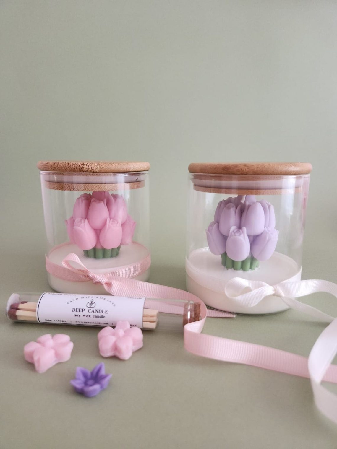 El yapımı mum kapaklı